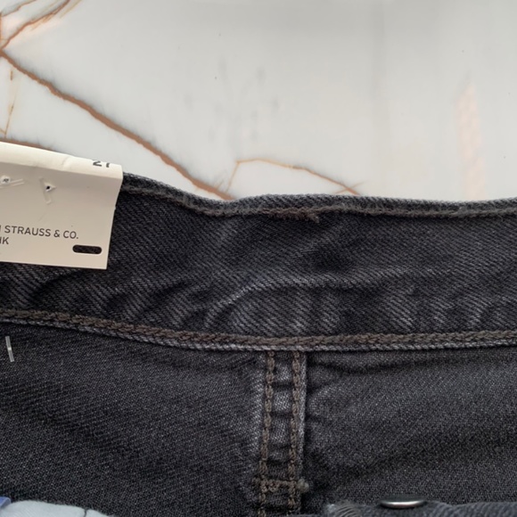 Levi's 501 Shorts Jeans Women's 26 High Rise Black Casual Pants Denim Ripped NEW - Picture 5 of 11